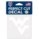 West Virginia Mountaineers Decal 4x4 Perfect Cut White