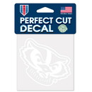 Wisconsin Badgers Decal 4x4 Perfect Cut White