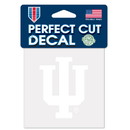 Indiana Hoosiers Decal 4x4 Perfect Cut White