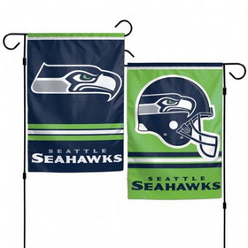 Seattle Seahawks Flag 12x18 Garden Style 2 Sided