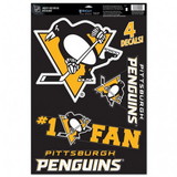 PIttsburgh Penguins Decal 11x17 Multi Use Cut to Logo 4 Decals