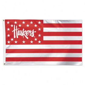 Nebraska Cornhuskers Flag 3x5 Deluxe Stars and Stripes