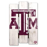 WinCraft Texas A&M Aggies Sign 11x17 Wood Fence Style White