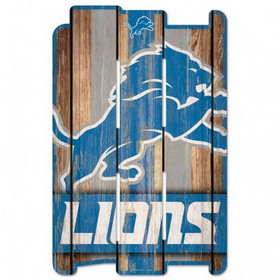 Detroit Lions Sign 11x17 Wood Fence Style