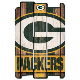 Green Bay Packers Sign 11x17 Wood Fence Style