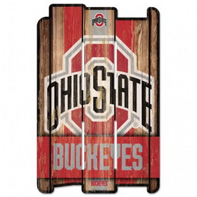 Ohio State Buckeyes Sign 11x17 Wood Fence Style