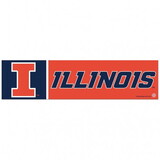 WinCraft Illinois Fighting Illini Decal 3x12 Bumper Strip Style