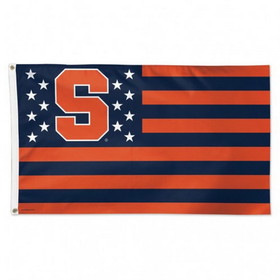 Syracuse Orange Flag 3x5 Deluxe Style Stars and Stripes Design