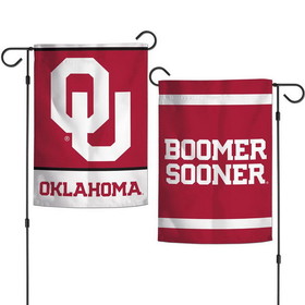 Oklahoma Sooners Flag 12x18 Garden Style 2 Sided