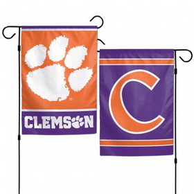 Clemson Tigers Flag 12x18 Garden Style 2 Sided