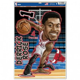 WinCraft Chicago Bulls Decal 11x17 Multi Use Derrick Rose Caricature Design