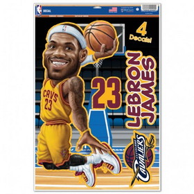 Cleveland Cavaliers Decal 11x17 Multi Use LeBron James Caricature Design CO