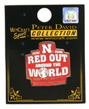 Nebraska Cornhuskers Pin Collector Jewelry Card Style Red Out Design CO