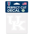 Kentucky Wildcats Decal 4x4 Perfect Cut White