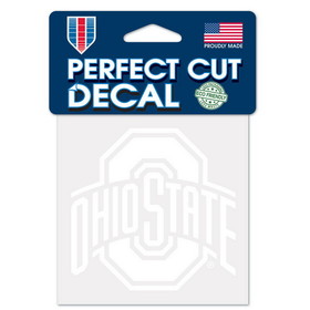 Ohio State Buckeyes Decal 4x4 Perfect Cut White