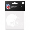 Cleveland Browns Decal 4x4 Perfect Cut White