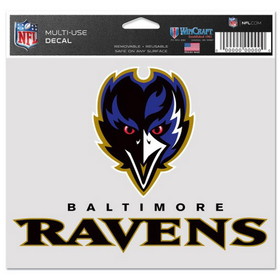 Baltimore Ravens Decal 5x6 Ultra Color Raven