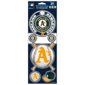 Oakland Athletics Decal 4x11 Die Cut Prismatic Style