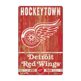 Detroit Red Wings Sign 11x17 Wood Slogan Design