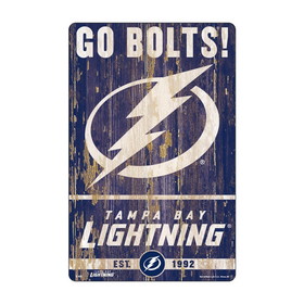 Tampa Bay Lightning Sign 11x17 Wood Slogan Design