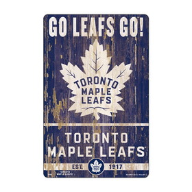 Toronto Maple Leafs Sign 11x17 Wood Slogan Design