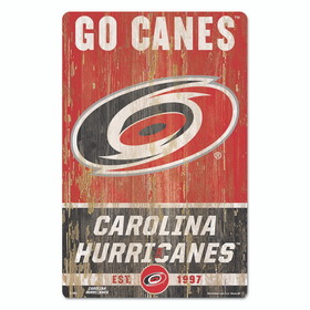 Carolina Hurricanes Sign 11x17 Wood Slogan Design
