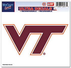 Virginia Tech Hokies Decal 5x6 Ultra Color