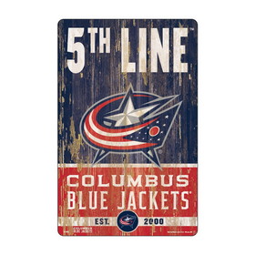 Columbus Blue Jackets Sign 11x17 Wood Slogan Design