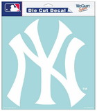 New York Yankees Decal 8x8 Die Cut White