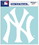 New York Yankees Decal 8x8 Die Cut White