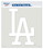 Los Angeles Dodgers Decal 8x8 Perfect Cut White