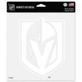 Vegas Golden Knights Decal 8x8 Perfect Cut White