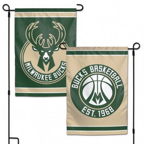 Milwaukee Bucks Flag 12x18 Garden Style 2 Sided