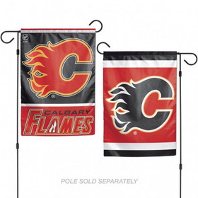 Calgary Flames Flag 12x18 Garden Style 2 Sided