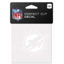 Miami Dolphins Decal 4x4 Perfect Cut White
