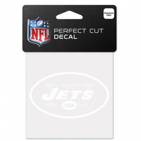 New York Jets Decal 4x4 Perfect Cut White