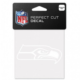Seattle Seahawks Decal 4x4 Perfect Cut White