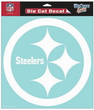 Pittsburgh Steelers Decal 8x8 Die Cut White