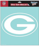 Green Bay Packers Decal 8x8 Die Cut White