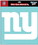 New York Giants Decal 8x8 Die Cut White