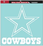 Dallas Cowboys Decal 8x8 Die Cut White