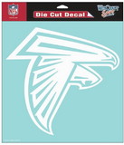 Atlanta Falcons Decal 8x8 Die Cut White