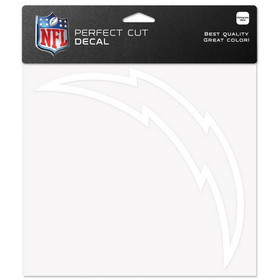 Los Angeles Chargers Decal 8x8 Perfect Cut White