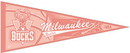 Milwaukee Bucks Pennant - Pink