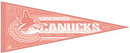 Vancouver Canucks Pennant 12x30 Pink Classic Style