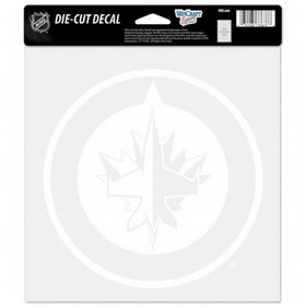 Winnipeg Jets Decal 8x8 Perfect Cut White