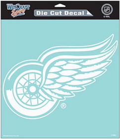 Detroit Red Wings Decal 8x8 Die Cut White