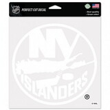 New York Islanders Decal 8x8 Perfect Cut White