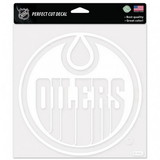 Edmonton Oilers Decal 8x8 Perfect Cut White
