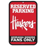 Nebraska Cornhuskers Sign 11x17 Plastic Reserved Parking Style